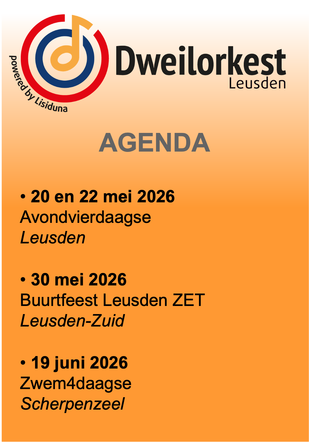 Agenda Dweilorkest 1